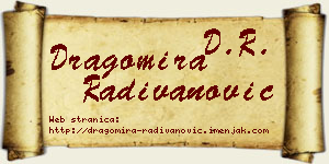 Dragomira Radivanović vizit kartica